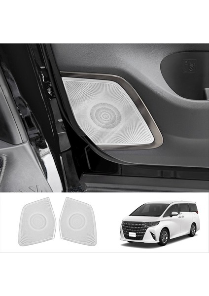 Toyota Alphard Vellfire 40 Serisi 2023+ Lhd Için Araba Paslanmaz Çelik Ön Kapı Hoparlör Kapağı Iç Aksesuarlar (Yurt Dışından) fırsatları