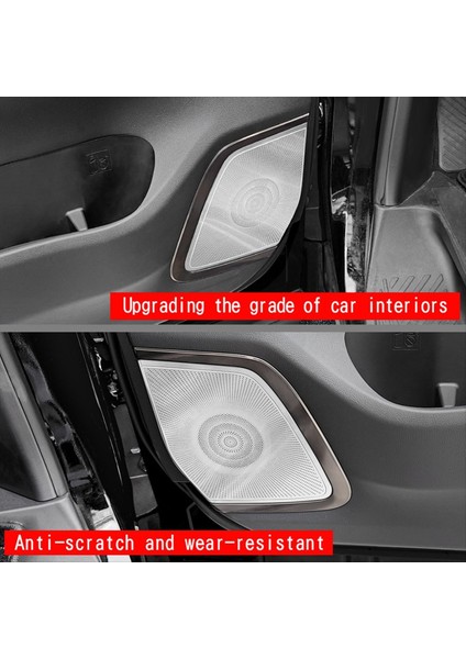 Toyota Alphard Vellfire 40 Serisi 2023+ Lhd Için Araba Paslanmaz Çelik Ön Kapı Hoparlör Kapağı Iç Aksesuarlar (Yurt Dışından) indirimleri