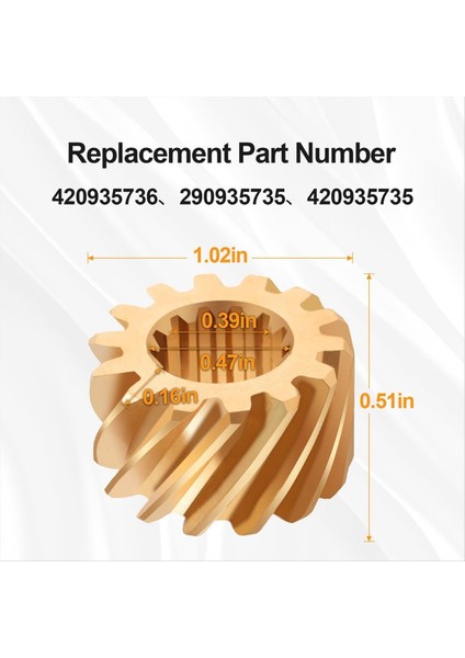 Pirinç Rotary Valf Dişli Çelendirme 420935736 290935735 420935735 Seadoo 580 587 650 657 717 720 787 800 (Yurt Dışından) fiyatları