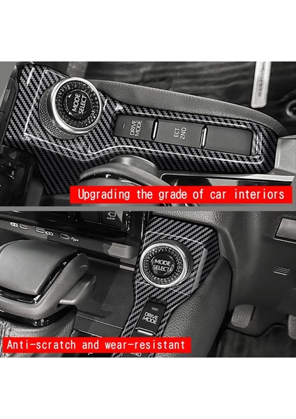 Araba Merkezi Konsol Modeli Toyota Için Sürücü Modeli Düğme Trim Çerçevesi Sticker Prado LC250 2024 Rhd Karbon Fiber (Yurt Dışından) modelleri