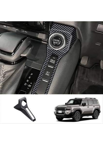 Araba Merkezi Konsol Modeli Toyota Için Sürücü Modeli Düğme Trim Çerçevesi Sticker Prado LC250 2024 Rhd Karbon Fiber (Yurt Dışından) indirimleri