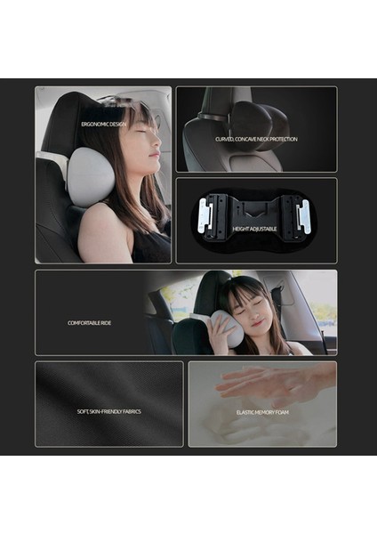 Tesla Model 3 Y Yeni 3 Yok Paylında Petrolow Amatılow Auttomobil Seat Boyun Dinlenme Otomatik Koltuk Kafası Destek Yastığı Gri (Yurt Dışından) indirimleri