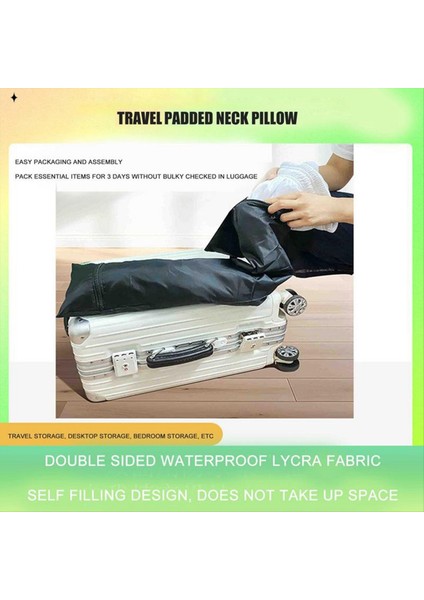 Seyahat Tamamlanabilir Boyun Yastığı Bagaj Alan Taşınabilir Taşınabilir Dolunabilen Boyun Desteği Yastık Araba Uçak Başlık Yastığı (Yurt Dışından) modelleri