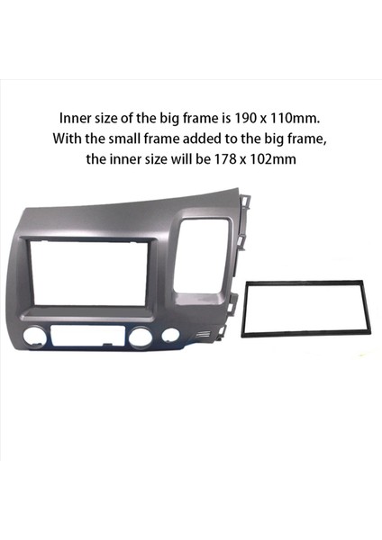 Honda Civic Için 2x 2006-2011 Stereo Radyo Çift 2 Din Dash Kit Fasya Dash Panel Trim-Rhd (Yurt Dışından) fırsatları