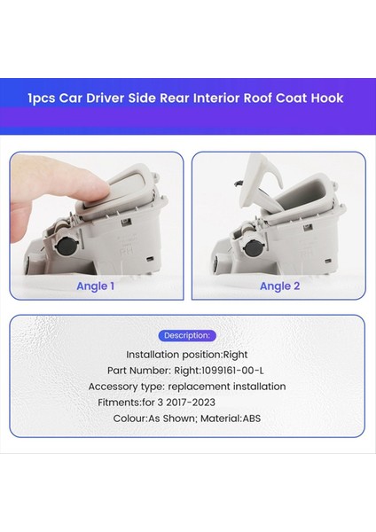 Tesla Model 3 2017-2023 Coat Hook Sol 1099161 Için Araba Kapalı Arka Sıra Kanca Montajı (Yurt Dışından) indirimleri