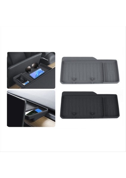 Tesla Model 3 Y Merkez Konsol Organizatörü Ekran Sac Street Box Güver Deli Gizli Tepsi Iç Aksesuarları Siyah (Yurt Dışından) indirimleri