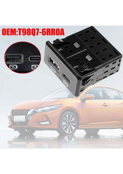 Araba USB Soket Yardımcı Bağlantı Noktası Adaptörü USB Arayüzü T98Q7-6RR0A Nissan Için T98Q76RR0A 795405062 (Yurt Dışından) fiyatları