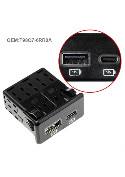 Araba USB Soket Yardımcı Bağlantı Noktası Adaptörü USB Arayüzü T98Q7-6RR0A Nissan Için T98Q76RR0A 795405062 (Yurt Dışından) modelleri