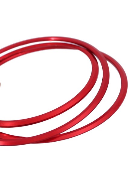Abs Krom Gösterge Tablosu Klima Havalandırma Döşeme Çıkartmaları 3 Pcs Araç Koltuğu Ayarlama Anahtarı Düğme Halkası Kapak Kırmızı (Yurt Dışından) fırsatları