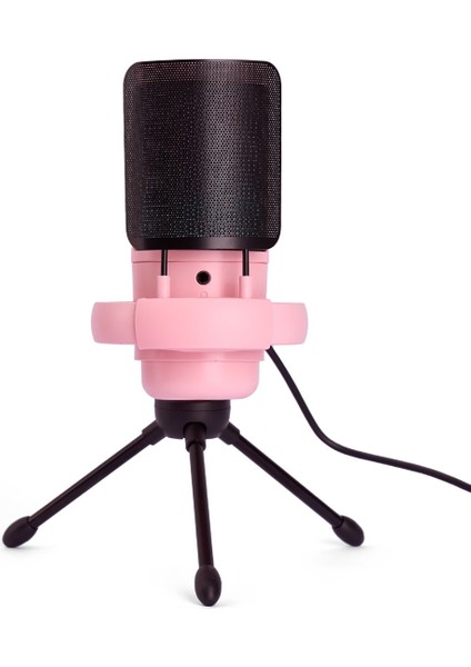 Youtuber Mikrofon Mv-5 Pembe Rgb USB Oyuncu Yayıncı ve Podcast Için Uyumlu Condenser Mikrofon indirimleri