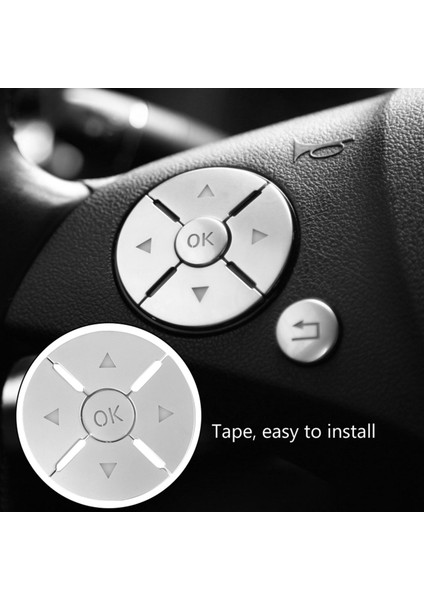 Araba Iç Direksiyon Simidi Düğmesi Anahtar Trim Kapak Çıkartma Mercedes Benz C E S Sınıfı W204 W212 W221 Glk X204 C200 C250 (Yurt Dışından) fırsatları