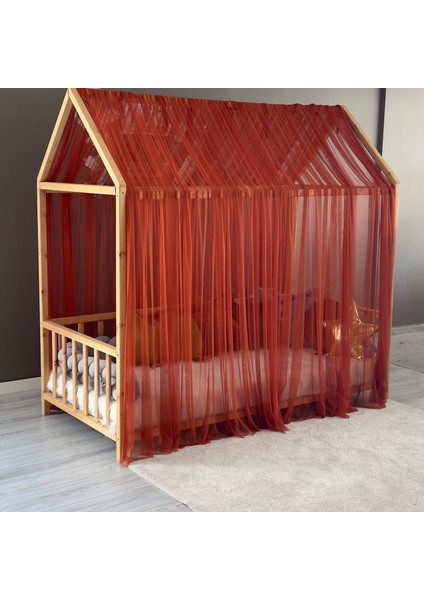 Tarçın Çift Perdeli Montessori Yatak Cibinliği Montessori