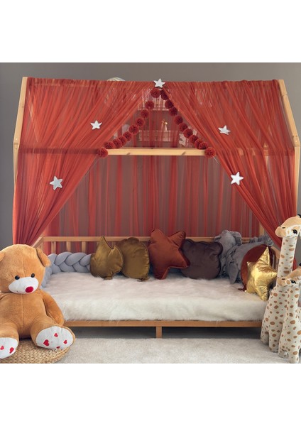 Tarçın Çift Perdeli Montessori Yatak Cibinliği Montessori fiyatları