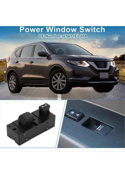 Araba Aksesuarları Ön Yan Güç Penceresi Anahtarı 25411EL30A Nissan Rogue Versa Lhd Için (Yurt Dışından) fiyatları