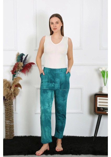 Kadın Pamuk Cepli 3 Iplik Alt Eşofman Turkuaz fiyatları