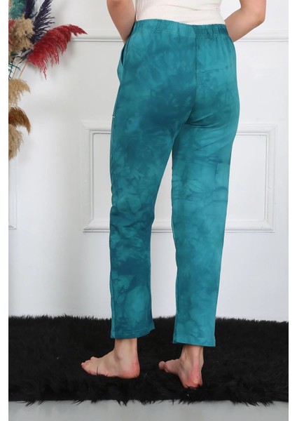 Kadın Pamuk Cepli 3 Iplik Alt Eşofman Turkuaz fırsatları