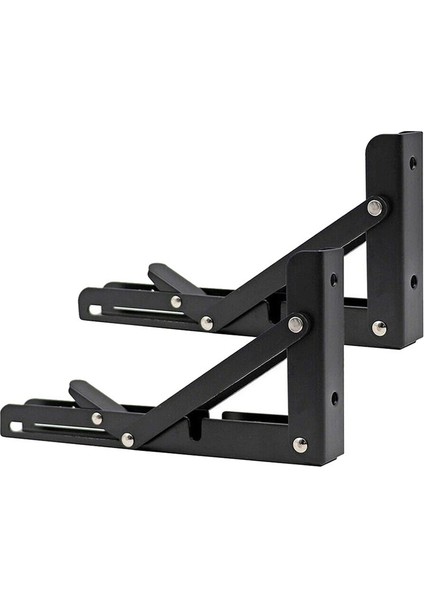 2pcs Campervan Katlanır Braket Masa Rafı Karavan Karavan Siyah Kaplama Paslanmaz Çelik Mini Katlanır Braket (Yurt Dışından)