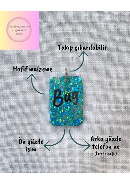 Dikdörtgen Şeklinde Kedi/ Küçük- Orta Irk Köpek- Isimliği/ Künyesi