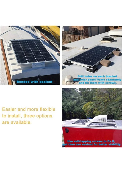 12PCS Rv Güneş Paneli Montaj Braketleri Rv Tekne Karavanları Için Siyah Drill-Free Köşe Braket Desteği (Yurt Dışından) fırsatları