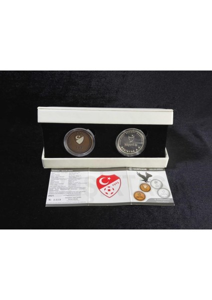 2021 Beşiktaş 16.şampiyonluk Süper Lig Şampiyonluğu Özel Hatıra Para Bronz Gümüş Sikke Seti (Darphane) fiyatları