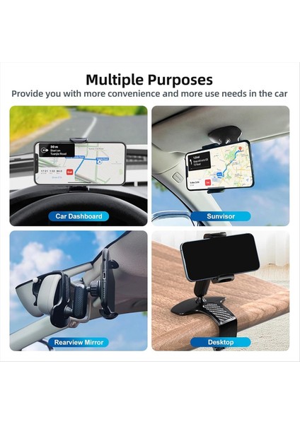 2pcs Araba Telefon Klip Tutucu Gösterge Tablosu Çok Fonksiyonlu Araba Gösterge Tablosu Akıllı Telefonlar Için Telefon Tutucu Araba Dash Standı (Yurt Dışından) fırsatları