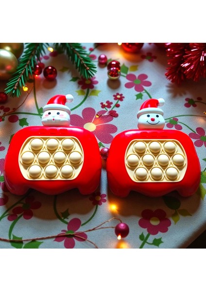 Sesli Işıklı 2'li Popit Seti, Noel Baba ve Kardan Adam, Yılbaşı Hediyesi