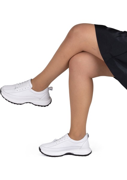 Kadın Hakiki Deri Anatomik Hafif Spor Yürüyüş Ayakkabısı Sneaker modelleri