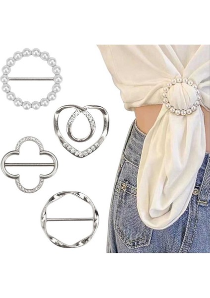 Şal Eşarp Fular Tokası-Klipsi 4 Lü Set (BC-1244)