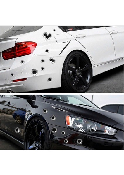 Kübik Çerçeve + Araç Sticker Yara Bere Oto Sticker Yara Şeklinde 3D - 2li Set C7R6R2 fırsatları
