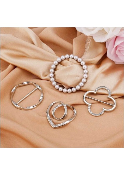 Şal Eşarp Fular Tokası-Klipsi 4 Lü Set (BC-1244) modelleri