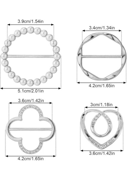 Şal Eşarp Fular Tokası-Klipsi 4 Lü Set (BC-1244) fırsatları