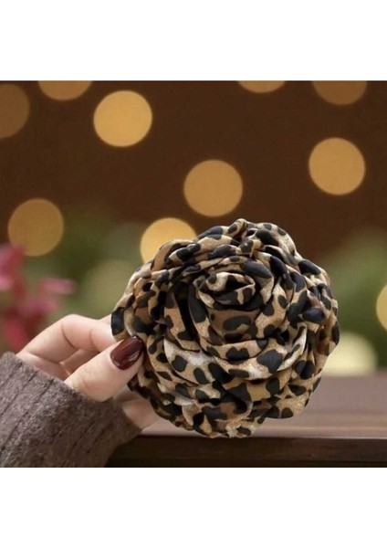 Leopar Desenli Gül Tasarım Mandal Toka (BC-1243 ) fırsatları