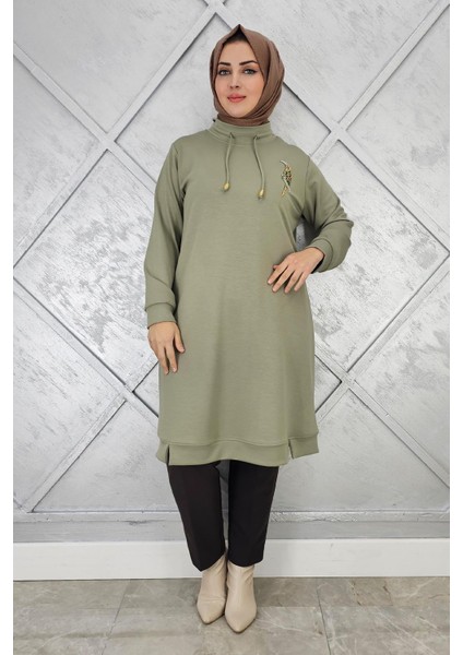 Kadın Dikme Detaylı Tesettür Tunik fiyatları