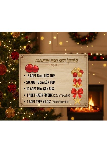 Yılbaşı Ağaç Süs Seti 36'lı, Parlak ve Renkli Dekorasyon Malzemeleri fiyatları