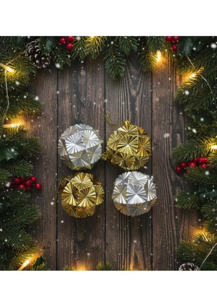 Yılbaşı Ağaç Süs Seti 36'lı, Parlak ve Renkli Dekorasyon Malzemeleri