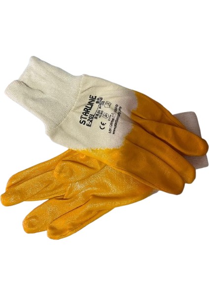 Nitril Eldiven E-203 Beden L 12 Çift Renk Sarı