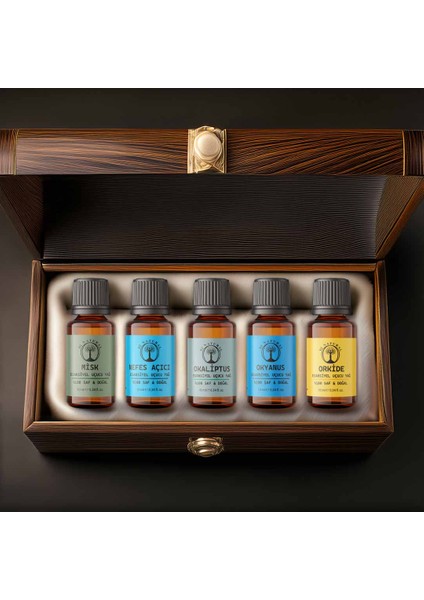 Misk & Okaliptus Yağı Seti - Nefes Açıcı Okyanus Orkide 5'li Set 10 ml