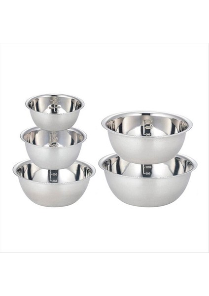 Paslanmaz Çelik Karıştırma Kasesi Seti Çok Amaçlı Çorba Havzası 5 Boyutlu Yerden Tasarruflu Yerleştirme Kaseleri Seti (Yurt Dışından)