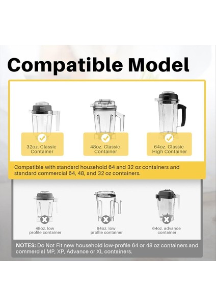 Blender Için Bıçak Değiştirme 5200 Serisi Blender Mikser 64OZ ve 32OZ Kaplar Için Islak Bıçağın Değiştirilmesi (Yurt Dışından) modelleri