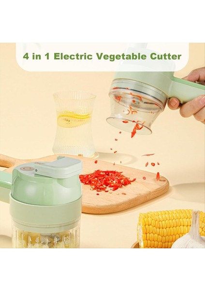 4'ü 1 Arada Elde Taşınabilir Elektrikli Sebze Doğrama Seti Tek Dokunuşla Temizleme Özellikli Kablosuz Mini Mutfak Robotu (Yurt Dışından) modelleri