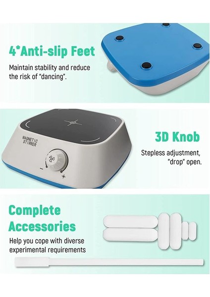 6pcs Karıştırma Çubuğu Seti ve Karıştırma Çubuğu Alıcısı ile 4 Inç Manyetik Karıştırıcı, Bilimsel Araştırma ve Evde Bira Yapımına Uygun (Yurt Dışından) fiyatları