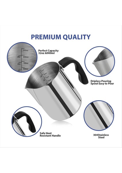 Mum Yapımı Için Dökme Borulu ve Isıya Dayanıklı Saplı 32OZ Paslanmaz Çelik Balmumu Eritme Potası (Yurt Dışından) fırsatları