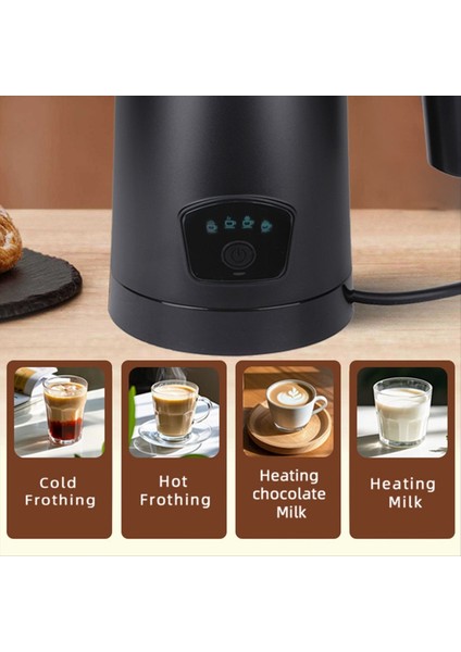 Tam Otomatik Süt Köpürtücü Süt Köpürtücü 4'ü 1 Arada Elektrikli Buharlı Köpürtücü Kahve Kapuçino Latte Için Köpük Makinesi Ingiltere Fişi (Yurt Dışından) modelleri