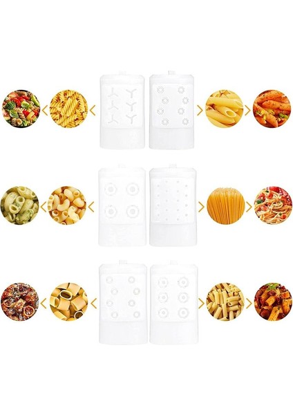 6 Farklı Şekilde Makarna Çıkışlı Makarna Aparatlı Stand Mikser Için Mikser Aksesuarları (Yurt Dışından) modelleri