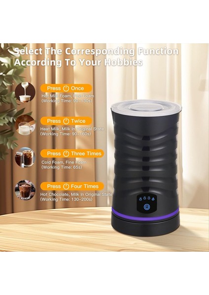 Sıcak ve Soğuk Süt Köpürtücü, Otomatik Kapanma, Kahve ve Süt Için Yapışmaz Kaplamalı Elektrikli Süt Köpürtücü (Yurt Dışından) fırsatları