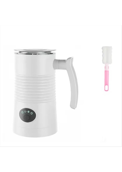 4'ü 1 Arada Elektrikli Sıcak ve Soğuk Köpük Makinesi 400W Otomatik Süt Köpürtme Makinesi Kahve, Cappuccino, Latte, Ab Fişi Beyaz (Yurt Dışından)