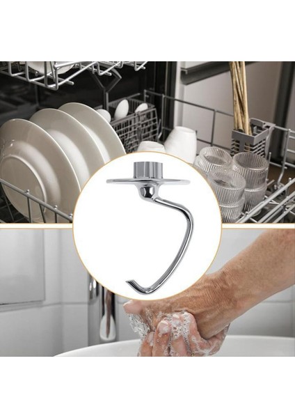 Kitchenaid 4,5-5 Quart Eğimli Başlıklı Stand Mikseri Için Paslanmaz Çelik Hamur Kancası Aparatı, K45DH Hamur Kancası Yedeği (Yurt Dışından) fiyatları