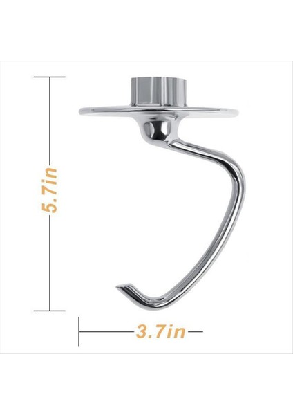 Kitchenaid 4,5-5 Quart Eğimli Başlıklı Stand Mikseri Için Paslanmaz Çelik Hamur Kancası Aparatı, K45DH Hamur Kancası Yedeği (Yurt Dışından) fırsatları