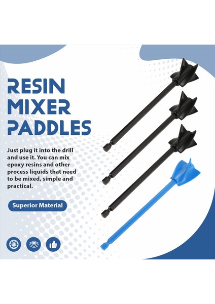 Matkap Için 4 Adet Epoksi Mikser Ataşmanı, Yeniden Kullanılabilir Boya ve Epoksi Reçine, Boya, Seramik Sırını Karıştırmak Için Reçine Karıştırıcı Küreği (Yurt Dışından) fırsatları