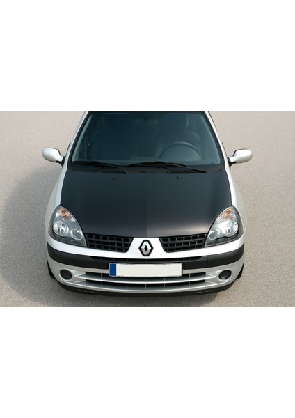 Renault Clio 2 (2002-2008) Tam Kaput Maskesi – Mat Siyah Suni Deri | Şık ve Koruyucu Tasarım